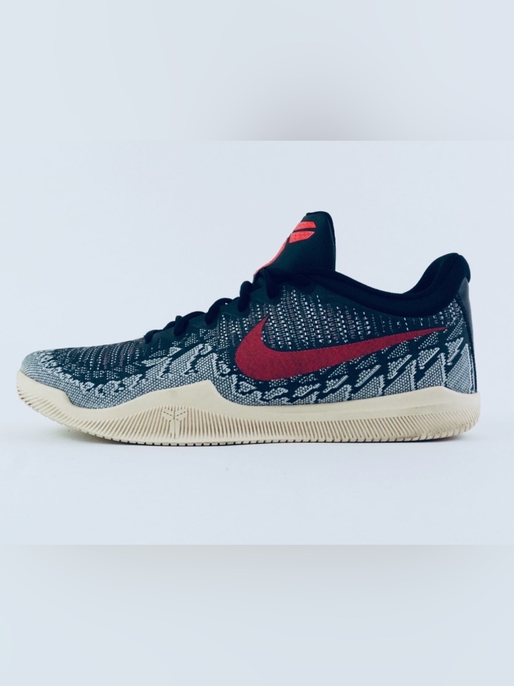Nike Mamba Rage Kobe Black Crimson Sail Basketball Sneakers Shoes-Mens 8.5